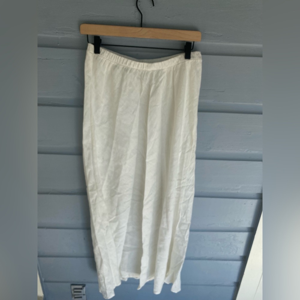 Flax White Linen Skirt Sz Small